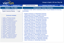 Tablet Screenshot of dict.vietfun.com